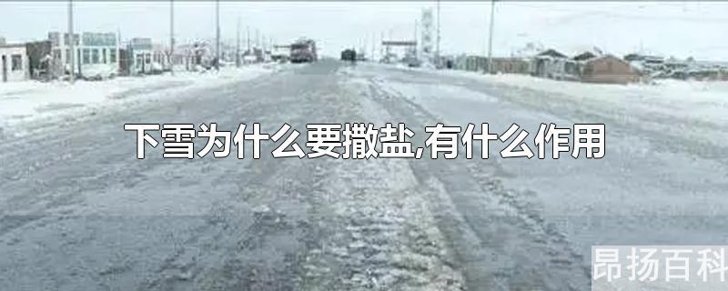 下雪天撒盐有什么作用(下雪之前撒盐还是下雪之后撒盐)