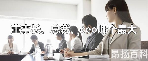 ceo,总裁,董事长,哪个最大(董事长和ceo谁最大)