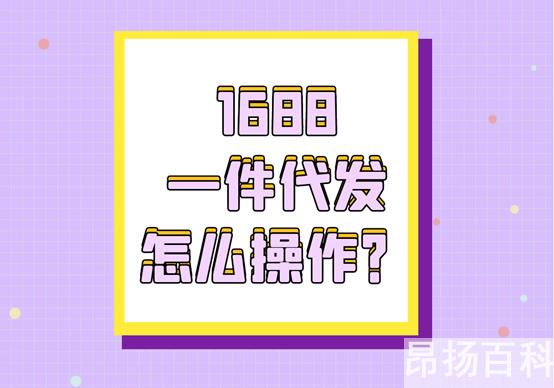 1688如何一件代发(怎么在1688一件代发)